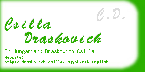 csilla draskovich business card